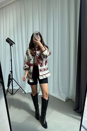 شلوارک و برمودا طوسی زنانه رگولار Özge Özgenç - کد 930100467