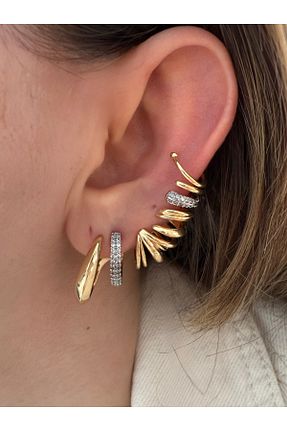 گوشواره جواهر زرد زیرکن Pinery Jewels - کد 930106619