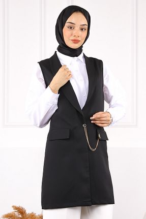 جلیقه حجاب مشکی زنانه رگولار İmajButik - کد 930105624