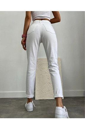 شلوار جین سفید زنانه پاچه تنگ JAXEN - کد 930104981
