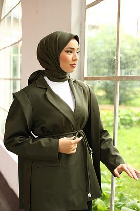 روسری سبز پلی استر Silk Home - کد 930087135