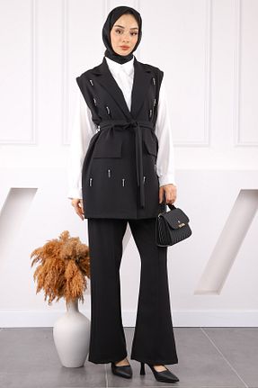 ست بالاتنه و پائین تنه حجاب مشکی زنانه رگولار İmajButik - کد 930107355