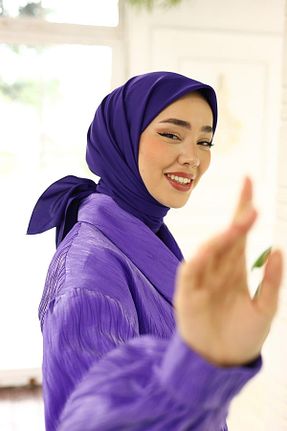روسری بنفش پلی استر Silk Home - کد 930086665
