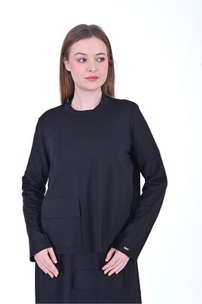 ست بالاتنه و پائین تنه حجاب مشکی زنانه رگولار Invee - کد 864128781