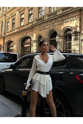 لباس سفید زنانه بافتنی Ekim Store - کد 930129473