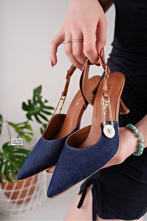 کفش استایلیتو سرمه ای پاشنه نازک Demashoes - کد 930143917