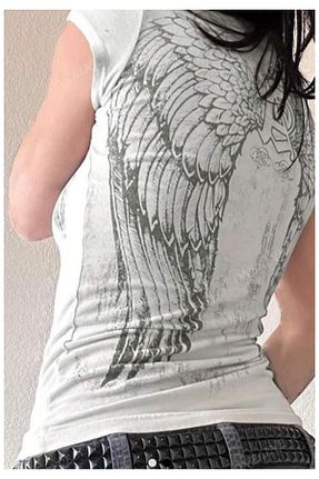 تیشرت سفید زنانه رگولار Butik101 - کد 928527131