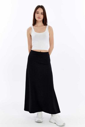 دامن طوسی زنانه پنبه ای Maison La Femme - کد 930152711