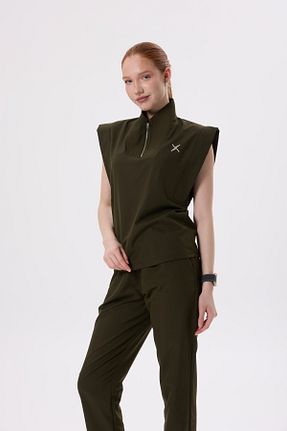 ست بالاتنه و پائین تنه خاکی زنانه پلی استر X Medical Wear - کد 929982739