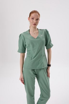 ست بالاتنه و پائین تنه سبز زنانه تریکو X Medical Wear - کد 929962127