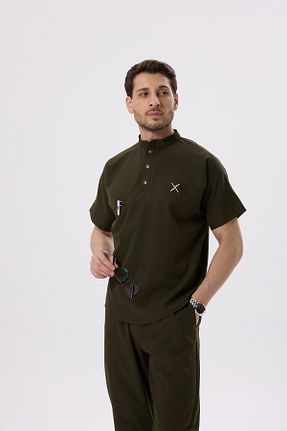 ست بالاتنه و پائین تنه سبز مردانه پنبه ای X Medical Wear - کد 929979990