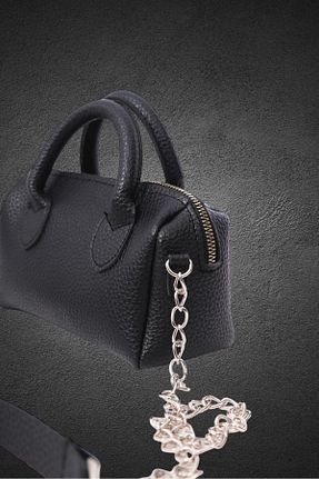 کیف دوشی مشکی زنانه چرم مصنوعی EVASİM - کد 832576701