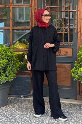 ست بالاتنه و پائین تنه حجاب مشکی زنانه رگولار Gala-Xi - کد 930171036