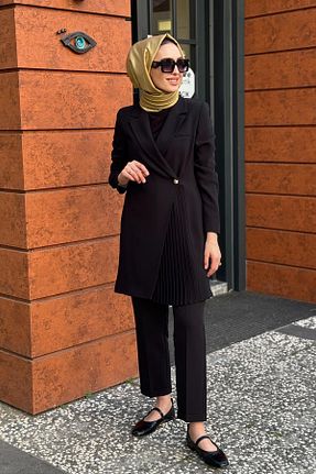 کت حجاب مشکی زنانه رگولار SEÇİL - کد 930170887