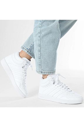 کفش بسکتبال سفید زنانه چرم مصنوعی adidas - کد 928315081