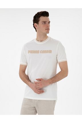 تیشرت نباتی مردانه یقه دوچرخه Pierre Cardin - کد 930204528