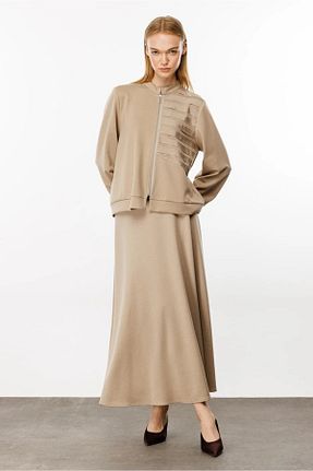 ست بالاتنه و پائین تنه حجاب طوسی زنانه رگولار Micca - کد 930213650