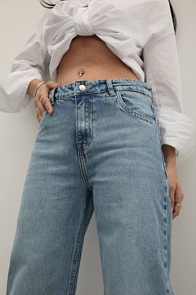 شلوار جین آبی زنانه پاچه لوله تفنگی Harmony - کد 930216349