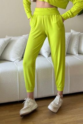 شلوار کرمگن سبز زنانه Relaxed penyebizden - کد 734410445