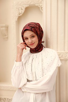 روسری قهوه ای پنبه ای Silk Home - کد 930362221