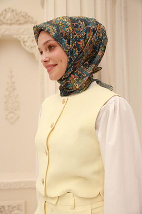 روسری سبز پنبه ای Silk Home - کد 930362275