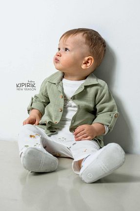 ست نوزادی سبز بچه گانه Caramell - کد 904674360
