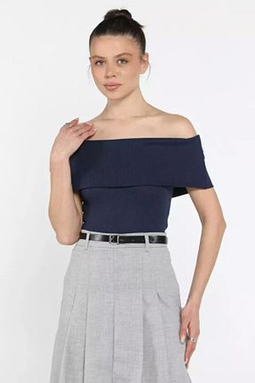 بلوز آبی زنانه ساده Laviera - کد 928716264