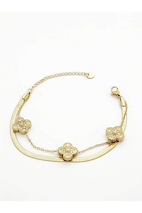 دستبند استیل (فولاد) طلائی استیل (فولاد) hena - کد 930222819