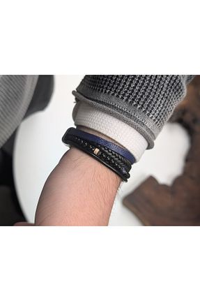 دستبند جواهر مشکی مردانه زیرکن cheetah quality - کد 929633714