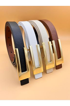 کمربند خاکی زنانه چرم مصنوعی Desre Moda - کد 930230976