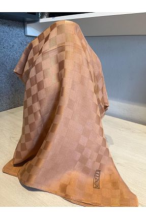 شال قهوه ای زنانه پنبه ای gülce butik - کد 930233794