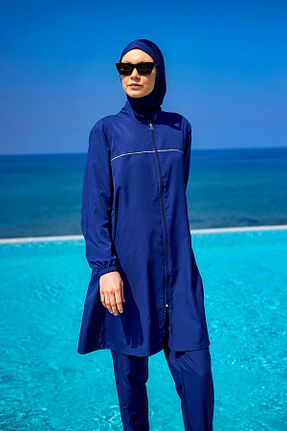 مایو حجاب سرمه ای زنانه ساده Riva Mera - کد 930240753