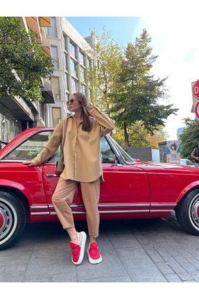 دمپائی خانگی قرمز زنانه پارچه ای Eataly Shoes - کد 737159523