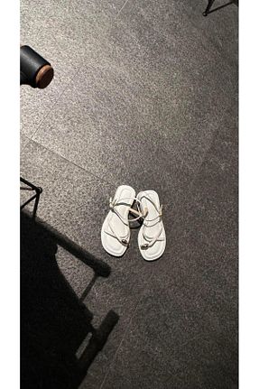 صندل سفید زنانه پاشنه کوتاه (1 - 4 سانتی متر) Eataly Shoes - کد 847297378