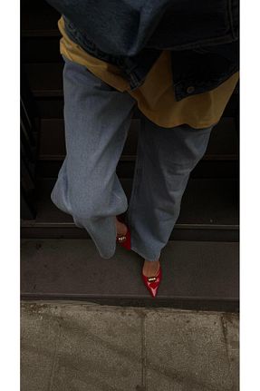کفش پاشنه بلند کلاسیک قرمز زنانه چرم مصنوعی Eataly Shoes - کد 930246487