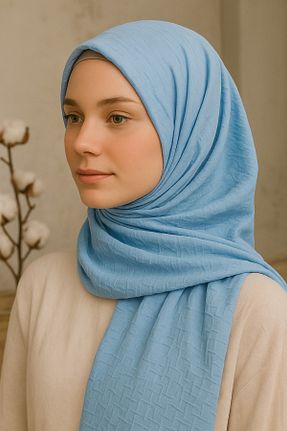 شال آبی زنانه پنبه ای Rell Home - کد 930245577