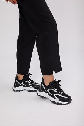کفش اسنیکر مشکی زنانه بند دار Eataly Shoes - کد 730031036