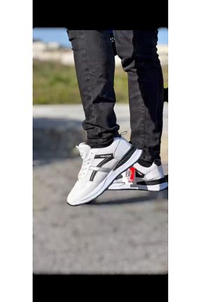 کفش اسنیکر سفید زنانه بند دار FLY STEP - کد 930254773