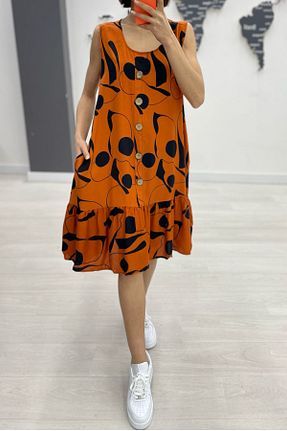 لباس نارنجی زنانه بافتنی AYASOFYA OTANTIK - کد 930252940