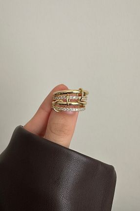 انگشتر جواهر زرد زنانه زیرکن Okko Store - کد 930252888
