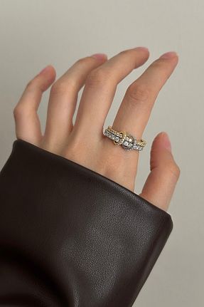 انگشتر جواهر رنگی زنانه زیرکن Okko Store - کد 930253229