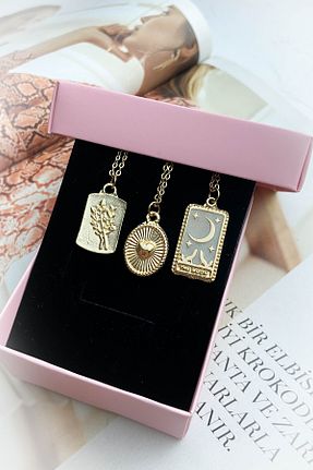 گردنبند استیل ( فولاد ) زرد زنانه استیل (فولاد) roshel - کد 930291976