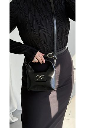کیف دوشی مشکی زنانه چرم مصنوعی Melos Butik - کد 929093947