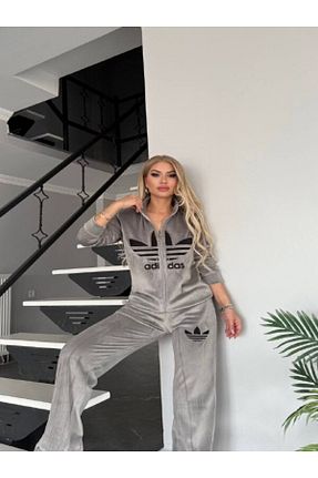ست بالاتنه و پائین تنه طوسی زنانه رگولار bonibon butikk - کد 930316150