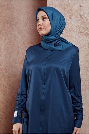 روسری سرمه ای پلی استر Alvina - کد 829158826