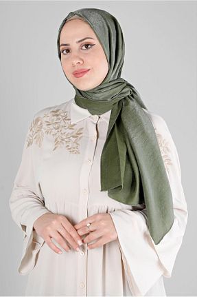 شال خاکی زنانه پنبه ای Alvina - کد 796282342
