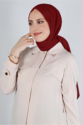 شال زرشکی زنانه پلی استر Alvina - کد 796282306