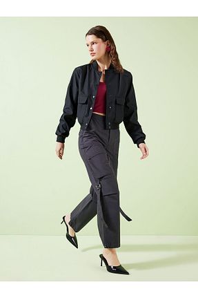 شلوار طوسی زنانه پاچه گشاد LC Waikiki - کد 932345334