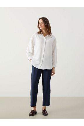 شلوار سرمه ای زنانه پاچه لوله تفنگی LC Waikiki - کد 930346980