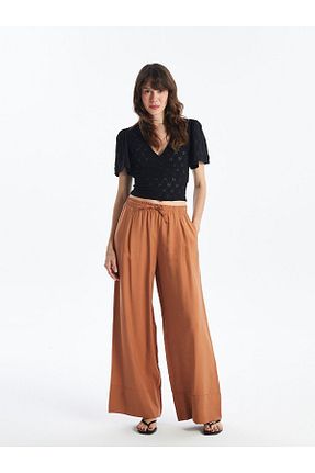 شلوار نارنجی زنانه پاچه گشاد LC Waikiki - کد 930348505